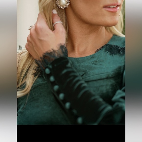 Antonio Melani x Nicola Bathie Helen Stretch Velvet Jewel Neck  Midi Dress. - Picture 5 of 16